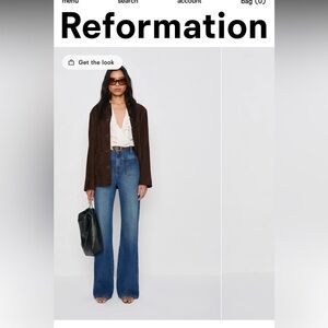 Reformation wide leg jeans 26